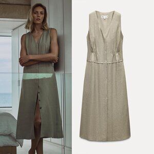 NEW ZARA linen dress 8423 size XS